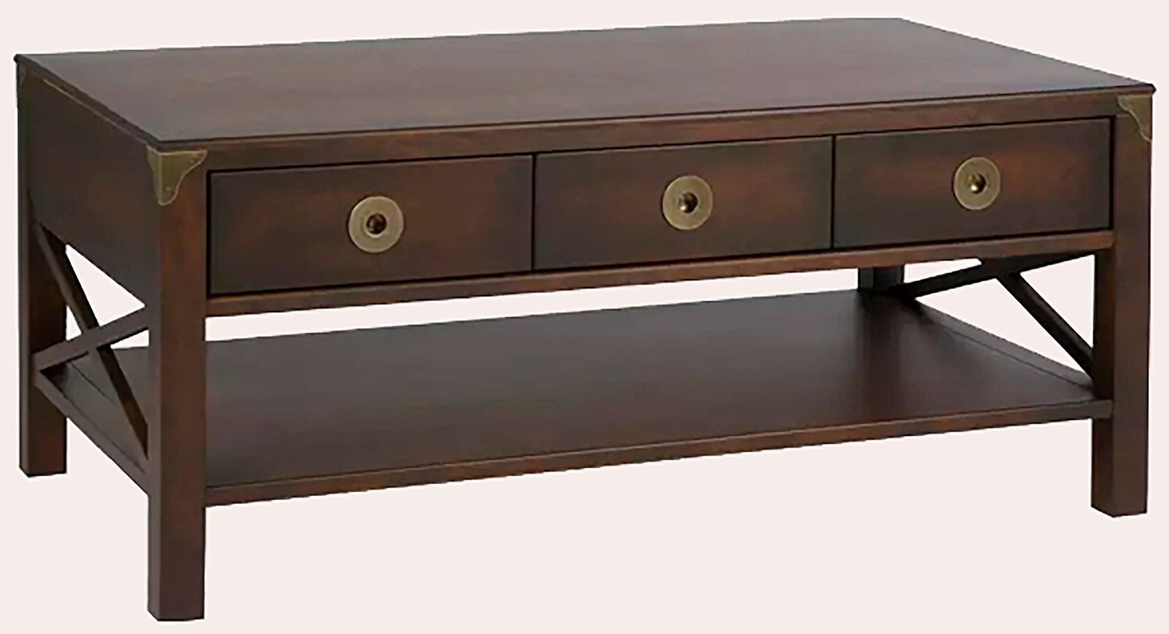 Laura Ashley Balmoral 3 Drawer Coffee Table in Chestnut