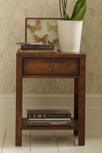 Laura Ashley Balmoral 1 Drawer Side Table in Chestnut | Shackletons