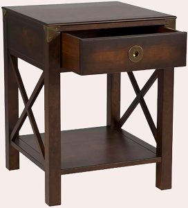 Laura Ashley Balmoral 1 Drawer Side Table in Chestnut | Shackletons