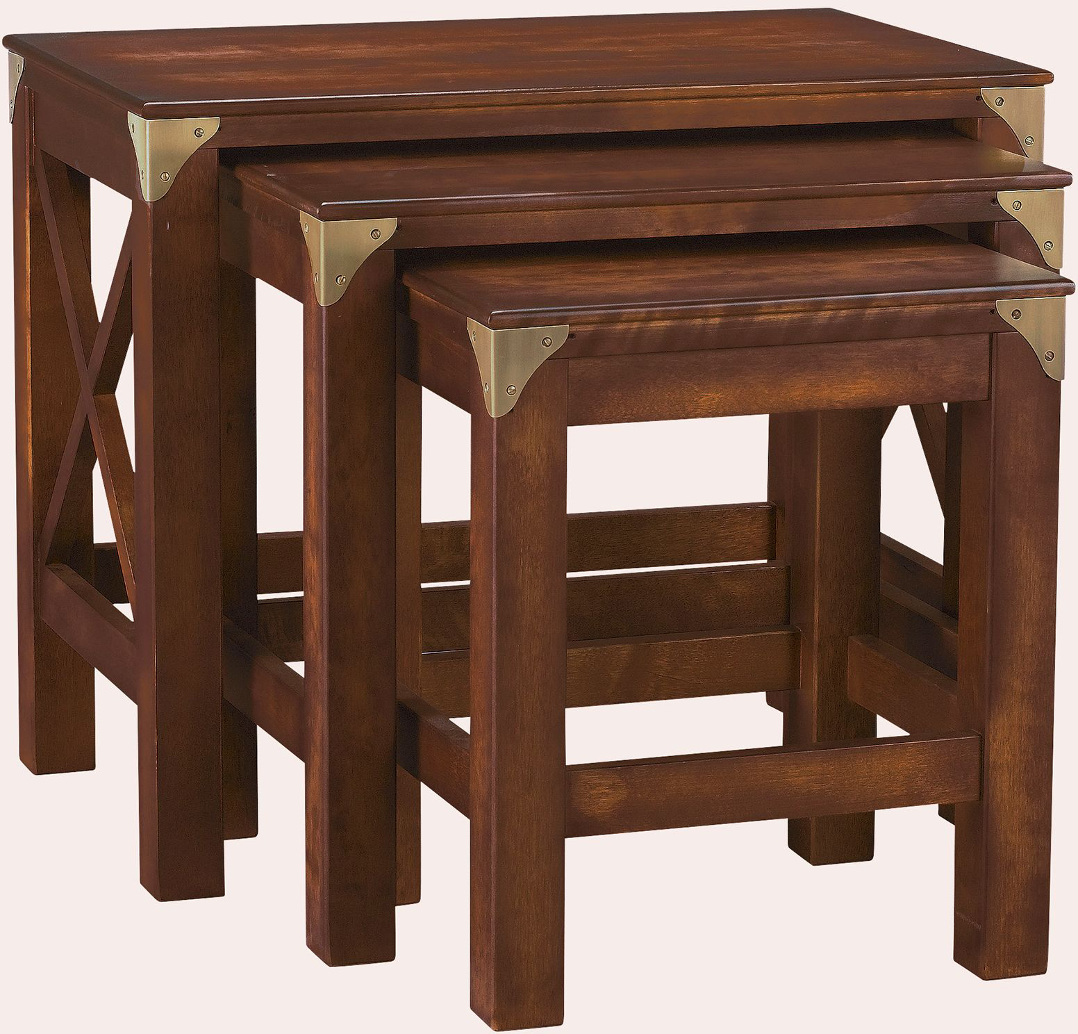 Laura Ashley Balmoral Nest of 3 Tables in Chestnut