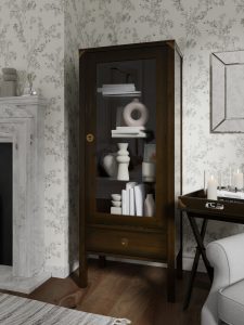 Laura Ashley Balmoral 1 Door 1 Drawer Display Unit in Chestnut | Shackletons