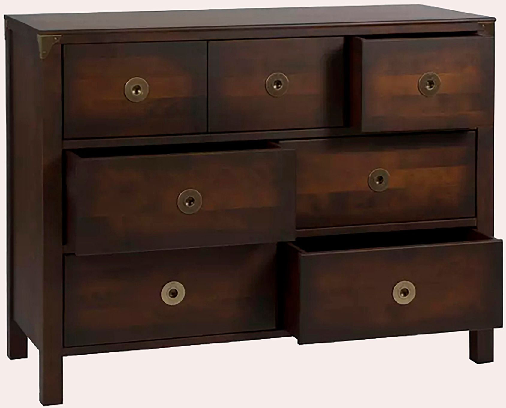 Laura Ashley Balmoral 3 over 4 Drawer Chest in Chestnut