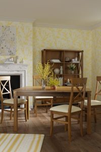 Laura Ashley Balmoral Fixed Dining Table in Honey | Shackletons