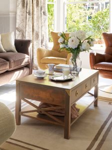 Laura Ashley Balmoral 3 Drawer Coffee Table in Honey | Shackletons