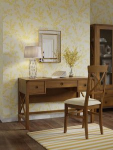 Laura Ashley Balmoral 3 Drawer Desk in Honey | Shackletons