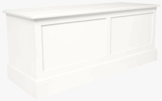 Laura Ashley Ashwell Blanket Box in Cotton White