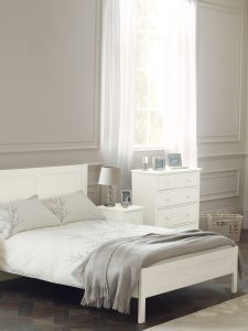 Laura Ashley Ashwell 5ft Bedframe in Cotton White | Shackletons