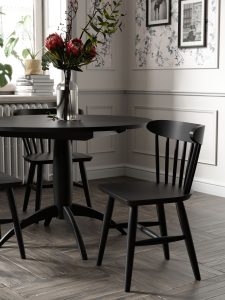 Laura Ashley Brecon Pair of Dining Chairs in Black | Shackletons