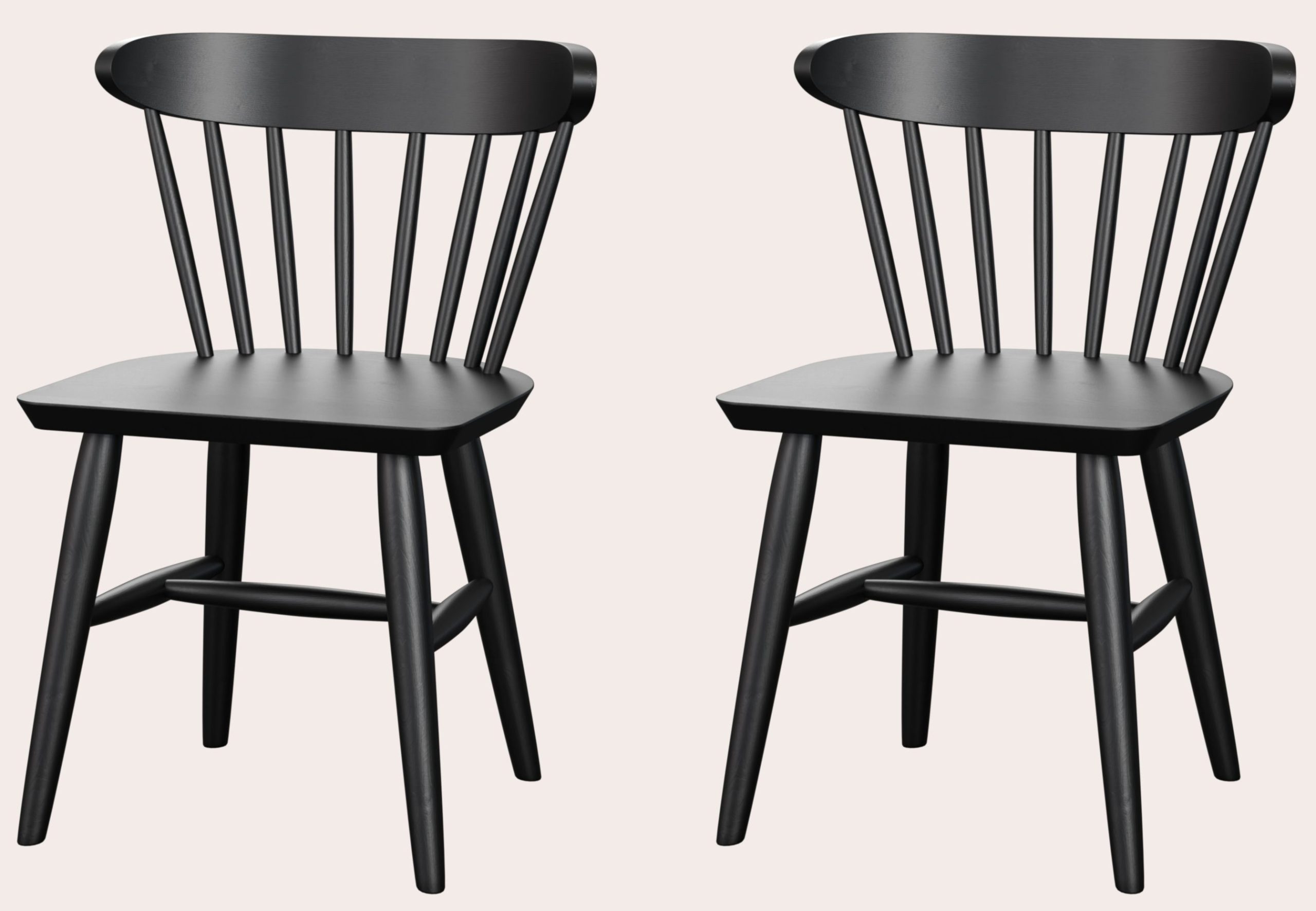 Laura Ashley Brecon Pair of Dining Chairs in Black