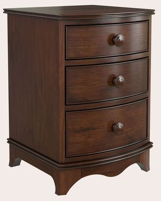 Laura Ashley Broughton 3 Door Bedside Chest in Dark Finish