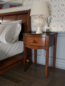 Laura Ashley Broughton Bedside Table in Dark Finish | Shackletons