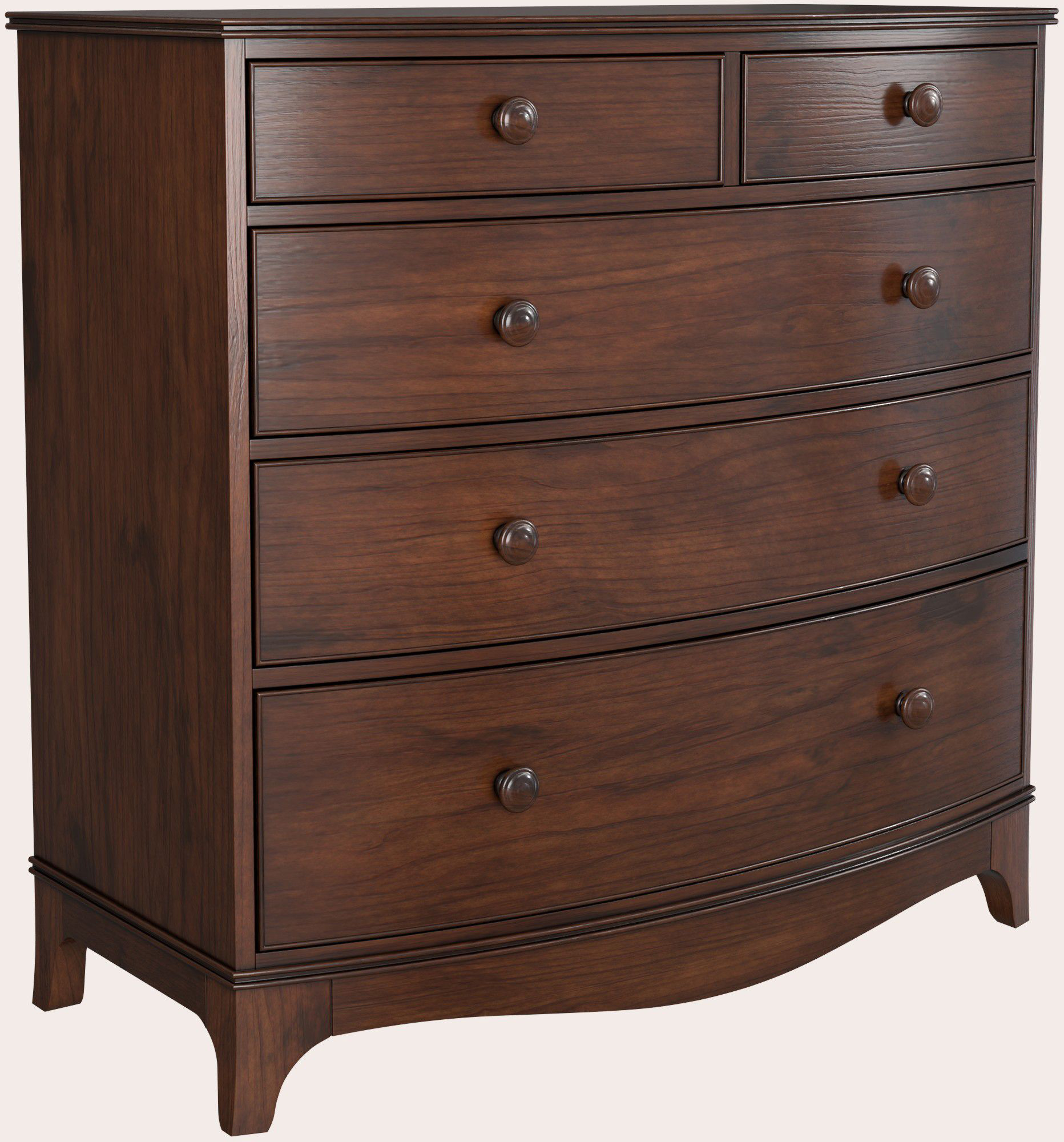 Laura Ashley Broughton 2 over 3 Drawer Chest in Dark Finish