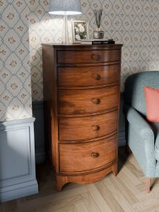 Laura Ashley Broughton 5 Drawer Tall Chest in Dark Finish | Shackletons