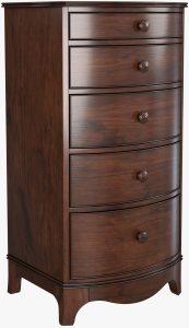 Laura Ashley Broughton 5 Drawer Tall Chest in Dark Finish | Shackletons