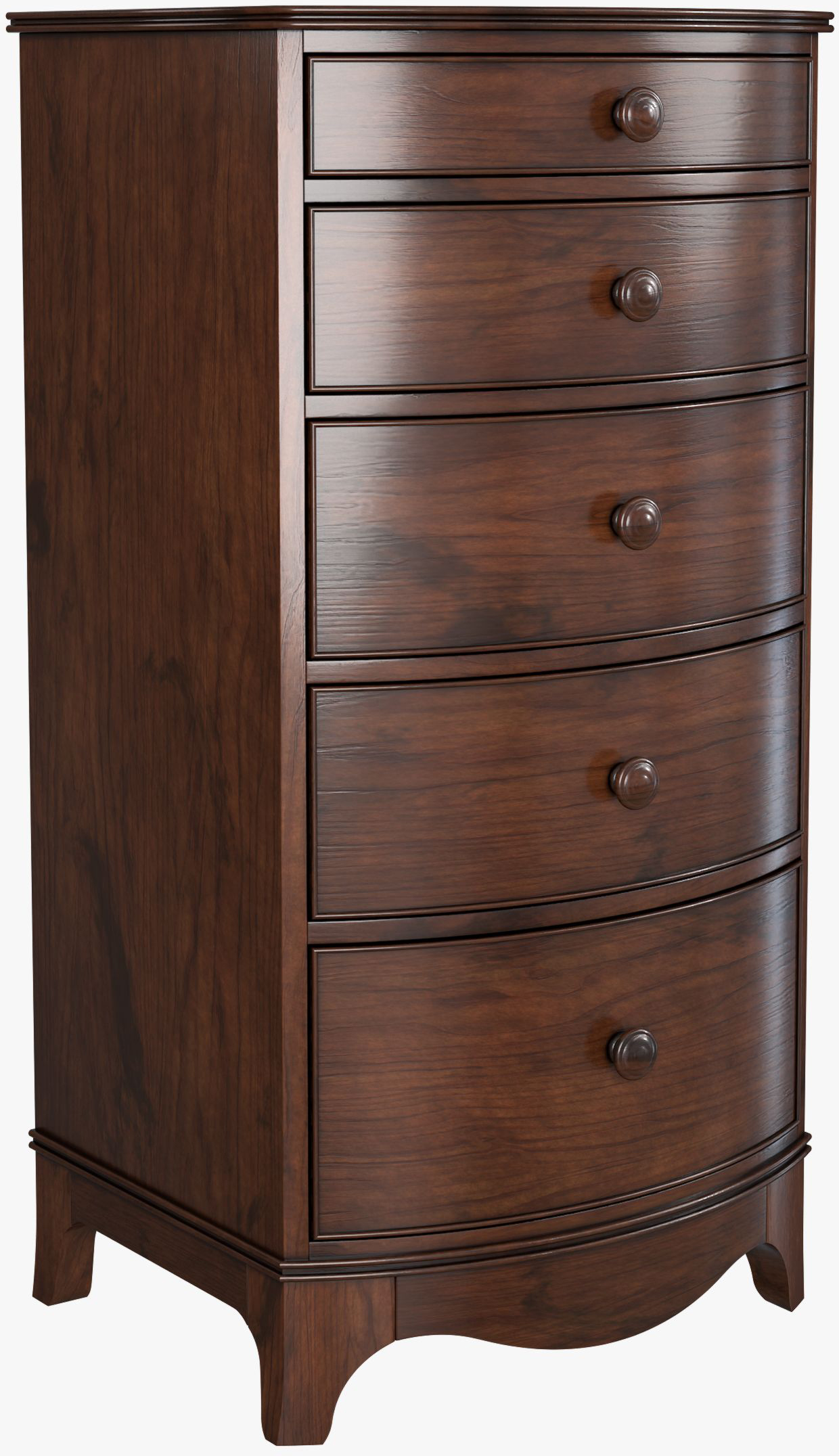 Laura Ashley Broughton 5 Drawer Tall Chest in Dark Finish