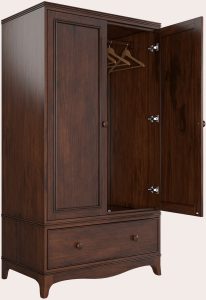 Laura Ashley Broughton 2 Door 1 Drawer Wardrobe in Dark Finish | Shackletons