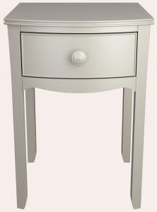 Laura Ashley Broughton Bedside Table in Pale French Grey | Shackletons