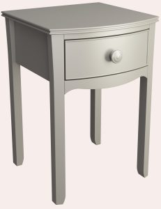 Laura Ashley Broughton Bedside Table in Pale French Grey | Shackletons