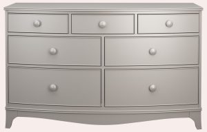 Laura Ashley Broughton 3 over 4 Drawer Chest in Pale French Grey | Shackletons