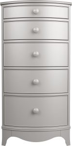 Laura Ashley Broughton 5 Drawer Tall Chest in Pale French Grey | Shackletons