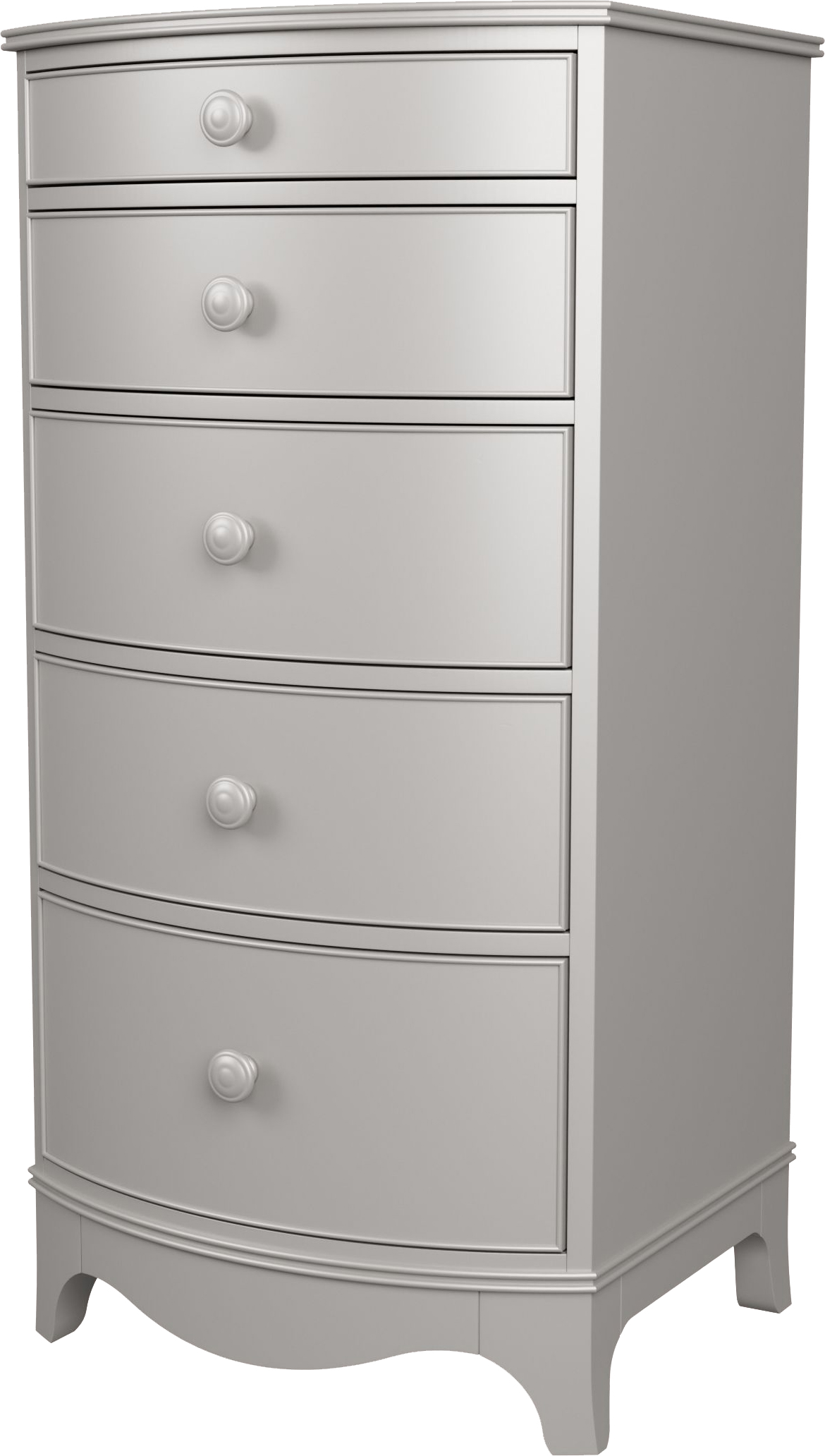 Laura Ashley Broughton 5 Drawer Tall Chest in Pale French Grey