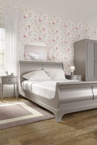 Laura Ashley Broughton 6ft Bedframe in Pale French Grey | Shackletons