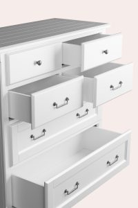 Laura Ashley Devon 4+2 Drawer Chest in White | Shackletons