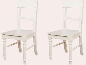 Laura Ashley Dorset Pair of Dining Chairs in White | Shackletons