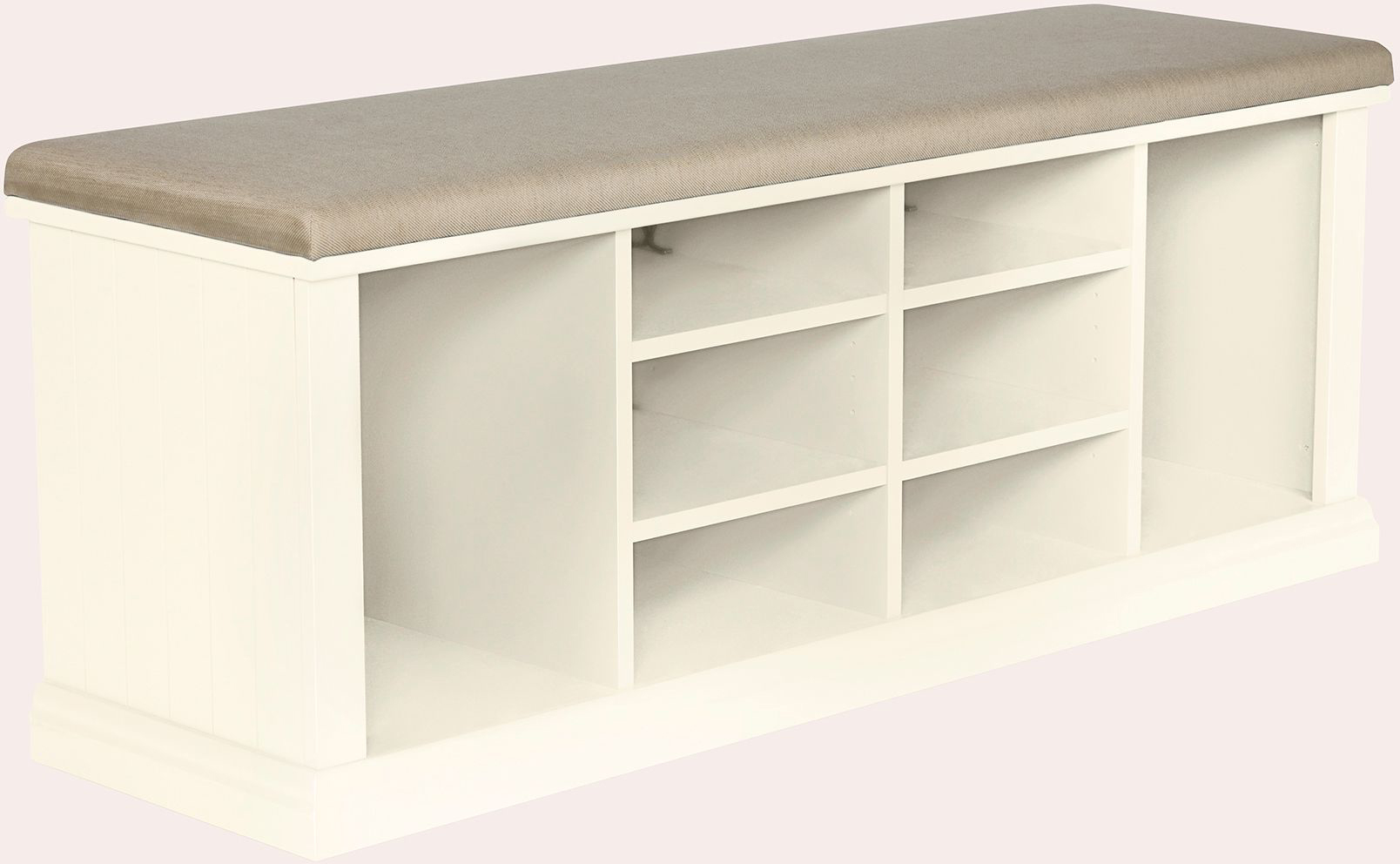 Laura Ashley Dorset Shoe Storage Bench in White