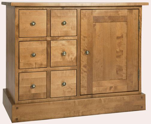 Laura Ashley Garrat Honey 1 Door 6 Drawer Sideboard