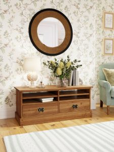 Laura Ashley Garrat Honey 2 Drawer TV Unit | Shackletons