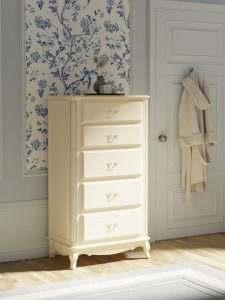 Laura Ashley Provencale Ivory 5 Drawer Tall Chest | Shackletons