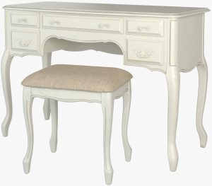 Laura Ashley Provencale Ivory 5 Drawer Dressing Table and Stool Set | Shackletons