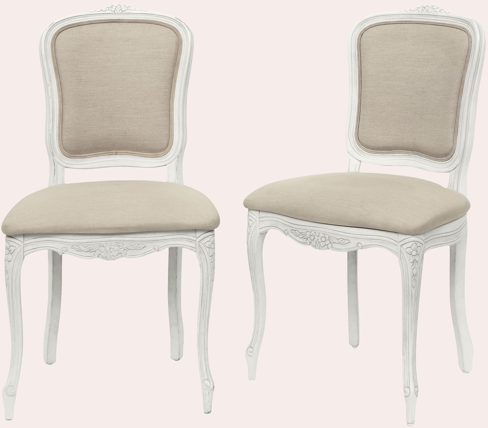 Laura Ashley Provencale Dove Grey Pair of Dining Chairs in Adele