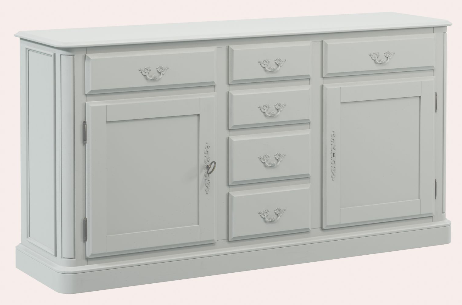 Laura Ashley Provencale Dove Grey 2 Door 6 Drawer Sideboard