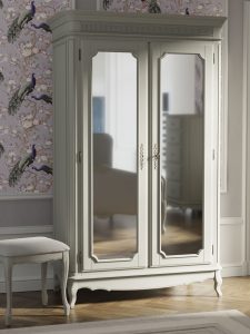 Laura Ashley Provencale Dove Grey 2 Door Mirrored Wardrobe | Shackletons