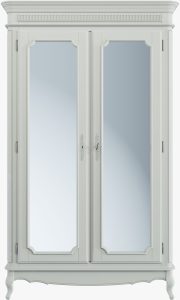 Laura Ashley Provencale Dove Grey 2 Door Mirrored Wardrobe | Shackletons