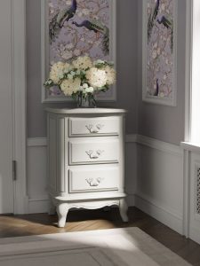 Laura Ashley Provencale Dove Grey 3 Drawer Bedside Chest | Shackletons