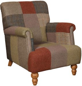 Burford Harlequin Chair in Fabric Patchwork | Shackletons