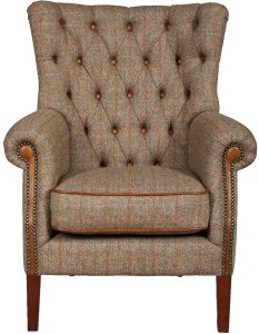 Hexham Chair in Hunting Lodge Harris Tweed Fabric | Shackletons