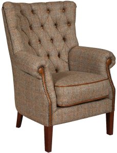 Hexham Chair in Hunting Lodge Harris Tweed Fabric | Shackletons