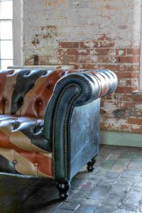 Chester Union Jack 2 Seat Chesterfield Sofa in Leather | Shackletons