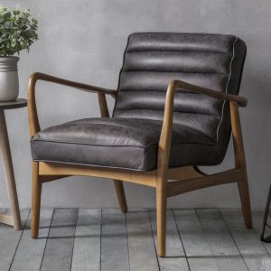 Gallery Direct Datsun Armchair Antique Ebony | Shackletons