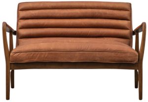 Gallery Direct Datsun 2 Seater Sofa Vintage Brown Leather | Shackletons