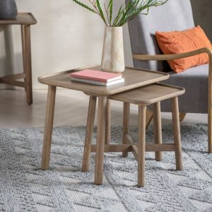 Gallery Direct Kingham Nest Of 2 Tables Grey | Shackletons