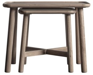 Gallery Direct Kingham Nest Of 2 Tables Grey | Shackletons