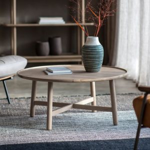 Gallery Direct Kingham Round Coffee Table Grey | Shackletons