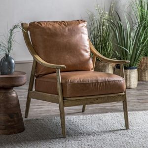 Gallery Direct Reliant Armchair Brown Leather | Shackletons