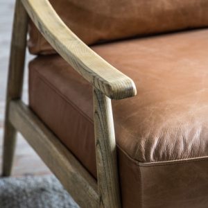 Gallery Direct Reliant Armchair Brown Leather | Shackletons