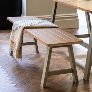 Gallery Direct Eton Trestle Bench Prairie | Shackletons